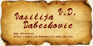 Vasilija Dabesković vizit kartica